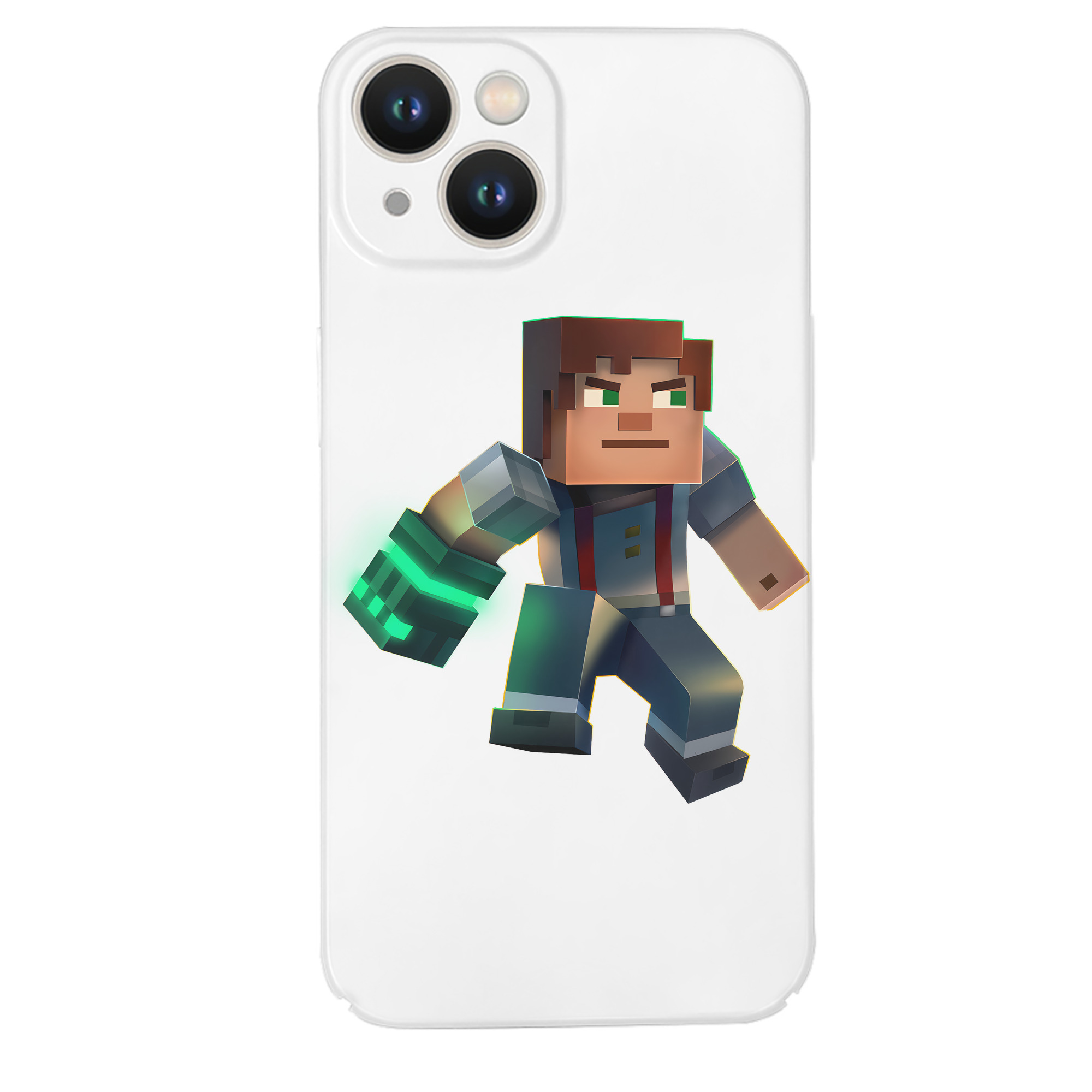 （画像用） マインクラフト ブロックの世界 Minecraft MC Block world 【iPhone 14シリーズ対応】ハードケース